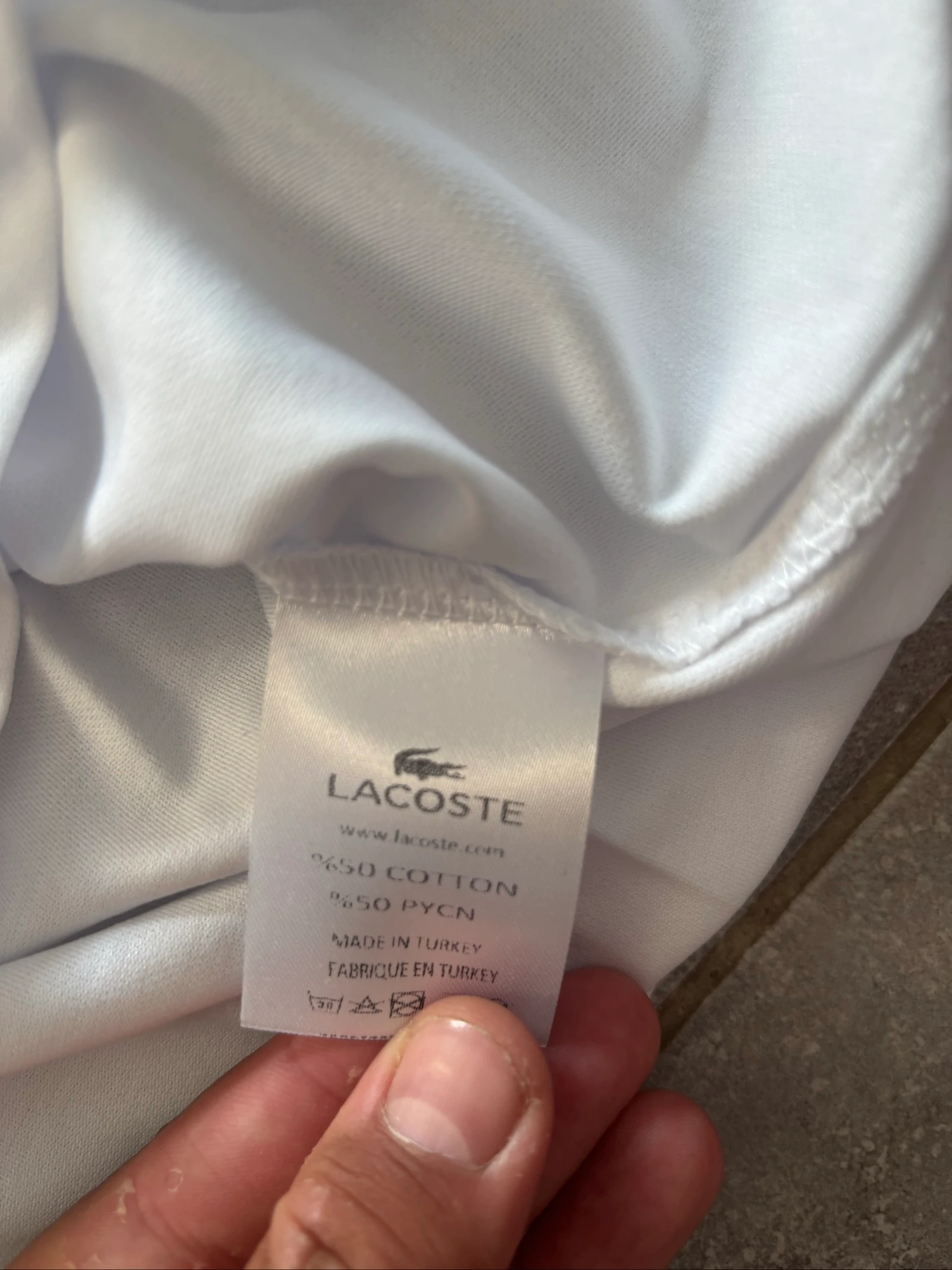 Camiseta Lacoste branca tamanho S – photo 5